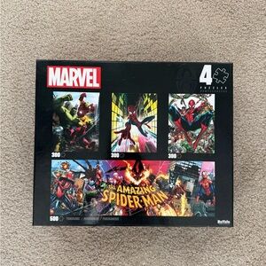Marvel Spider-Man Puzzle Collection with Red and Black